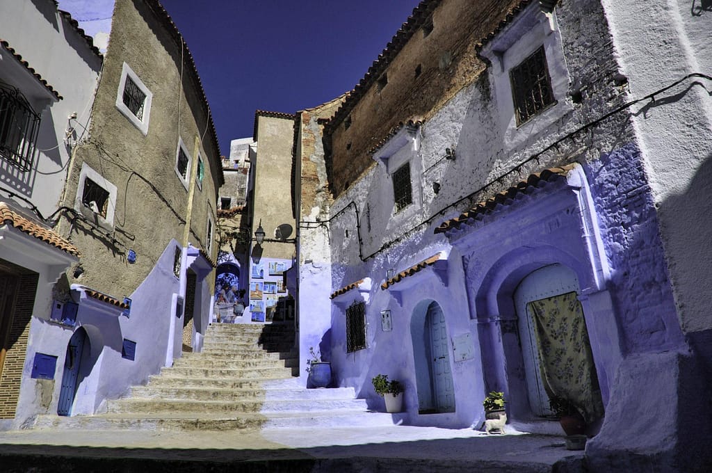 Stairs in Morocco's Blue City