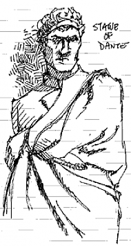 Dante statue drawing
