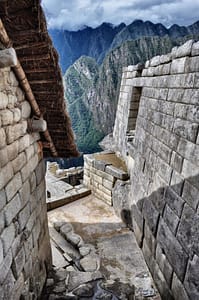 Stonework inside Machu Picchu