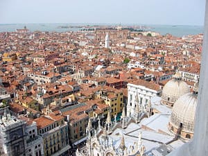 View of Venice Italy from the tower
