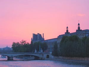 Sunset in Paris France