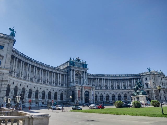 Hofburg Imperial Plaza in Vienna Austria