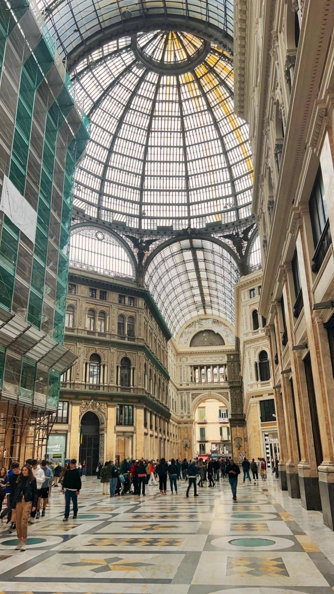 Inside Galleria Umberto I
